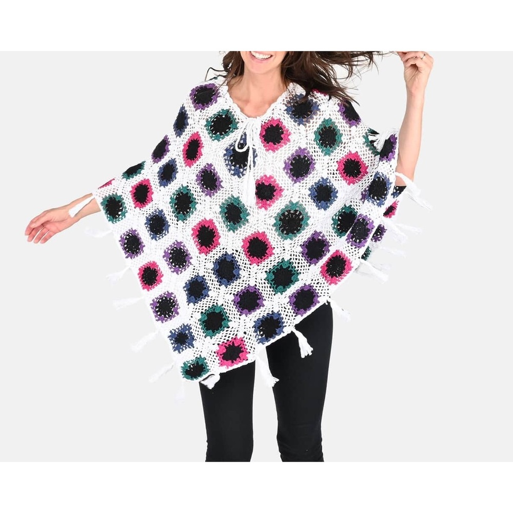 HAND CROTCHET PONCHO💕
